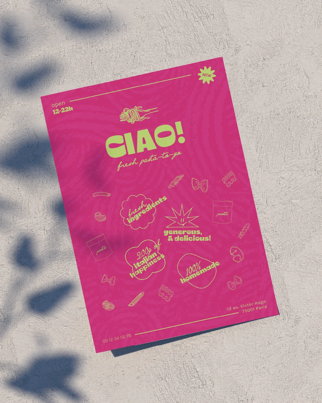 Flyer Ciao! — création graphique par Marion Gosse