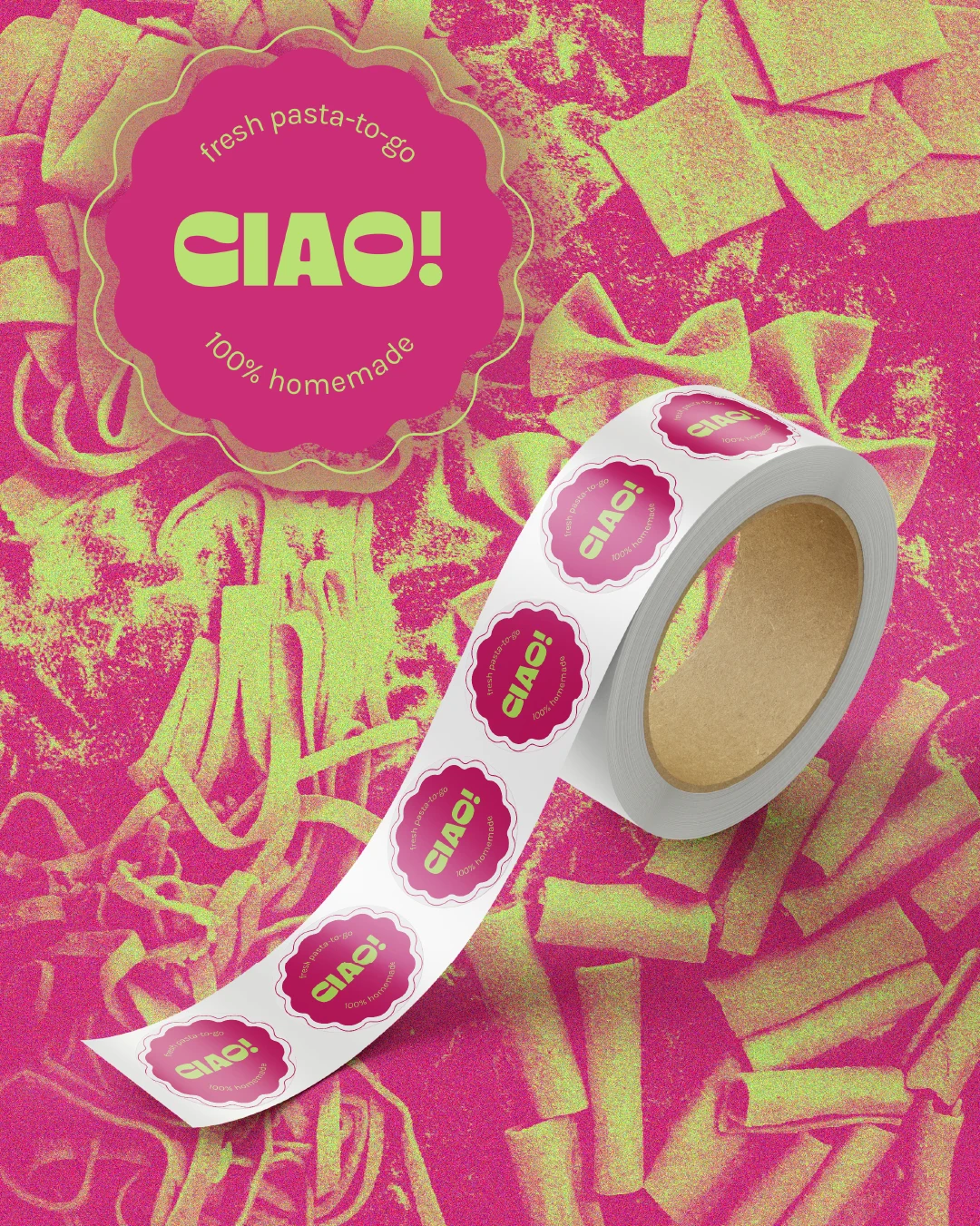 Sticker Ciao! — création graphique par Marion Gosse