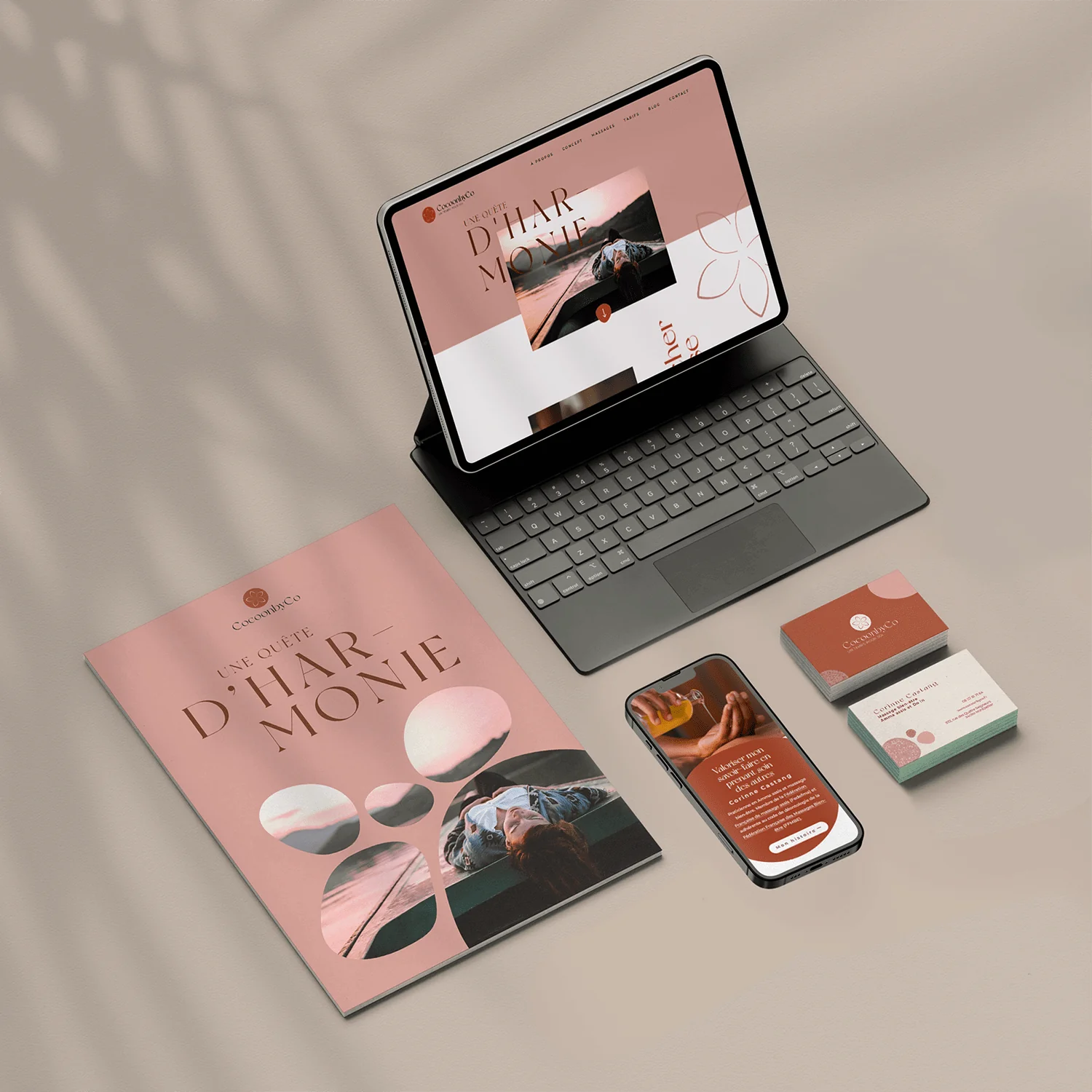 CocoonByCo — identité visuelle par Marion Gosse, graphiste à Montpellier