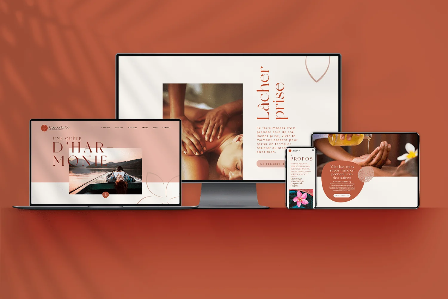 Site responsive CocoonByCo — webdesign par Marion Gosse, graphiste à Montpellier