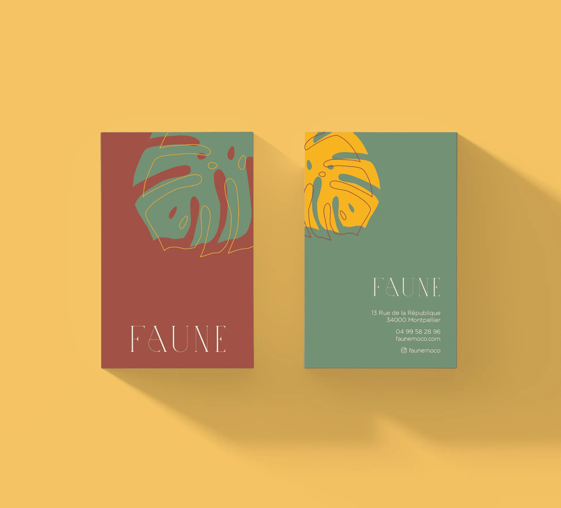 Mockup Faune — direction artistique Marion Gosse