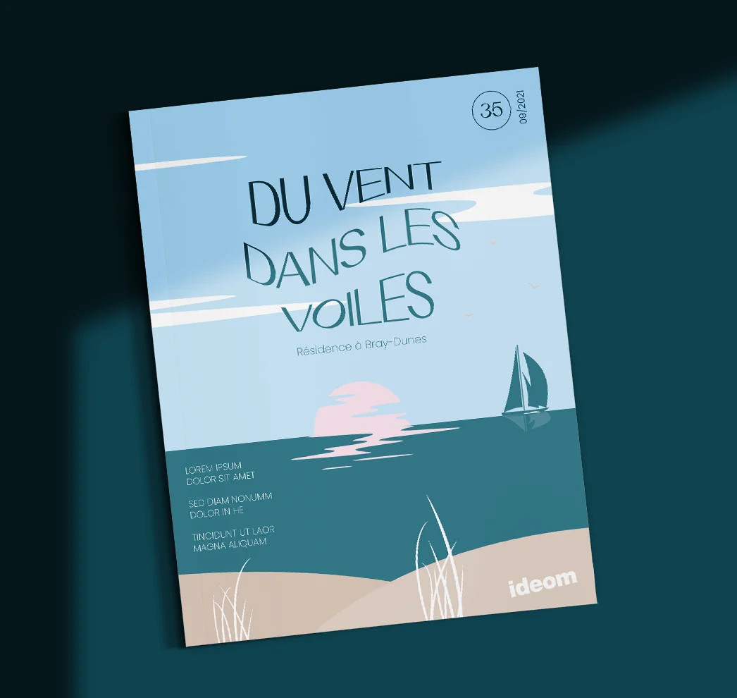 Couverture plaquette Ideom — direction artistique Marion Gosse