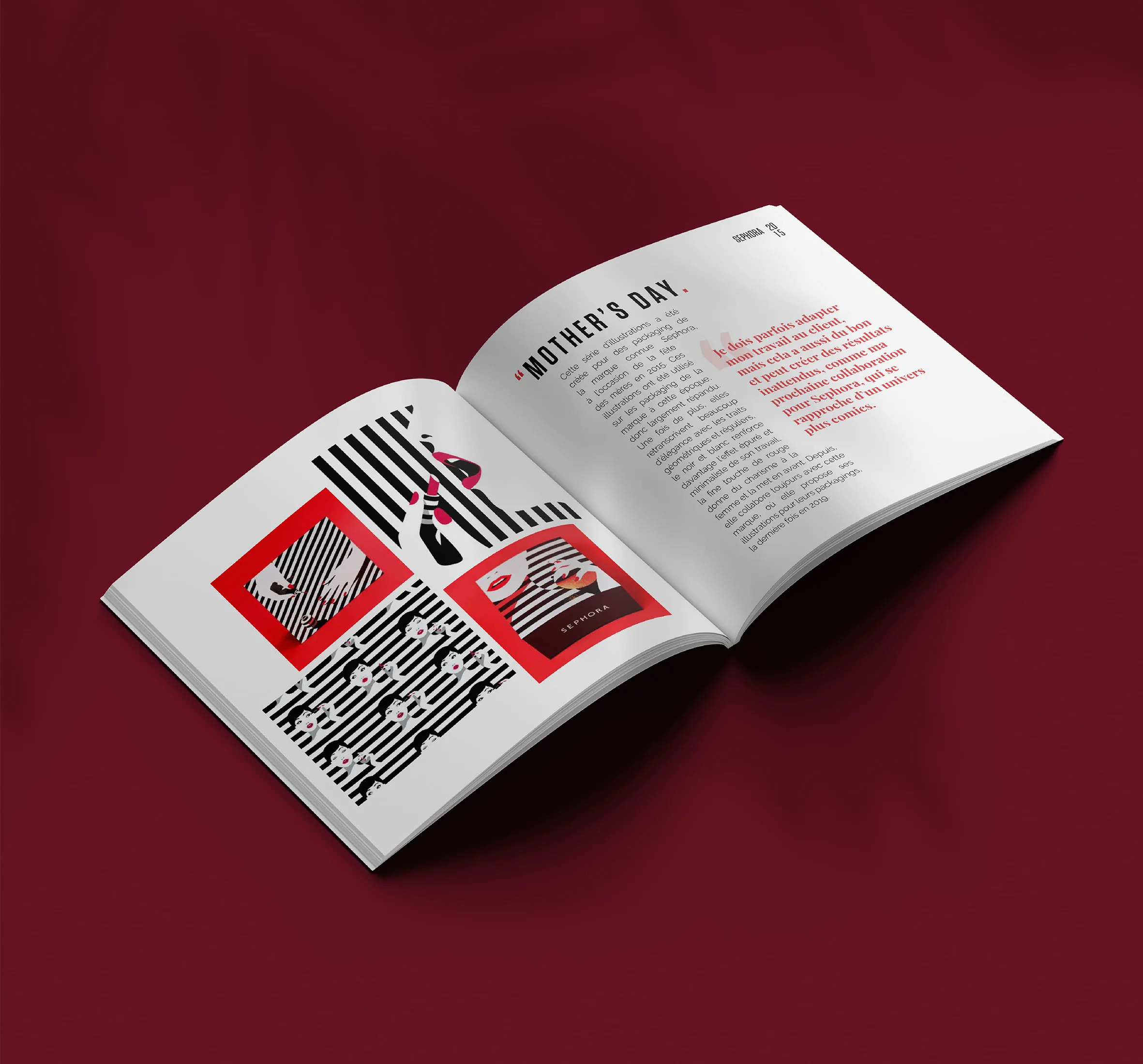 Magazine Malika Favre — mise en page par Marion Gosse