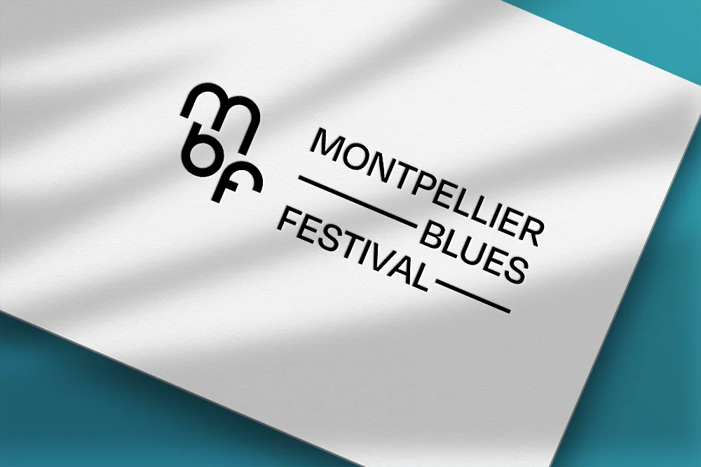 Logo Montpellier Blues Festival — identité visuelle par Marion Gosse