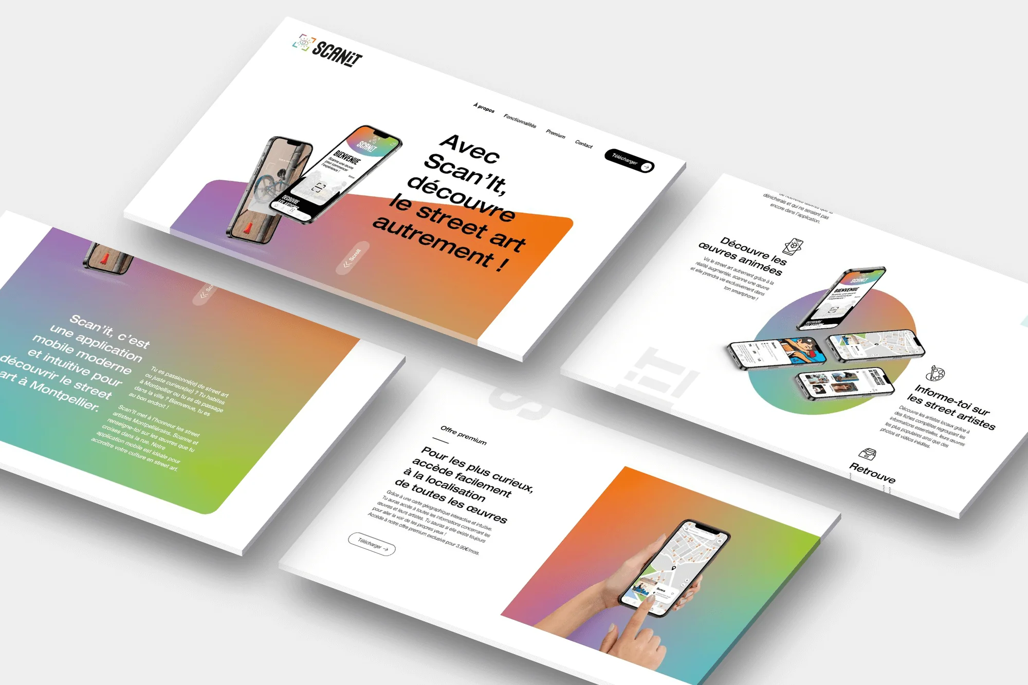 Écrans Scan'it — UX/UI design Marion Gosse