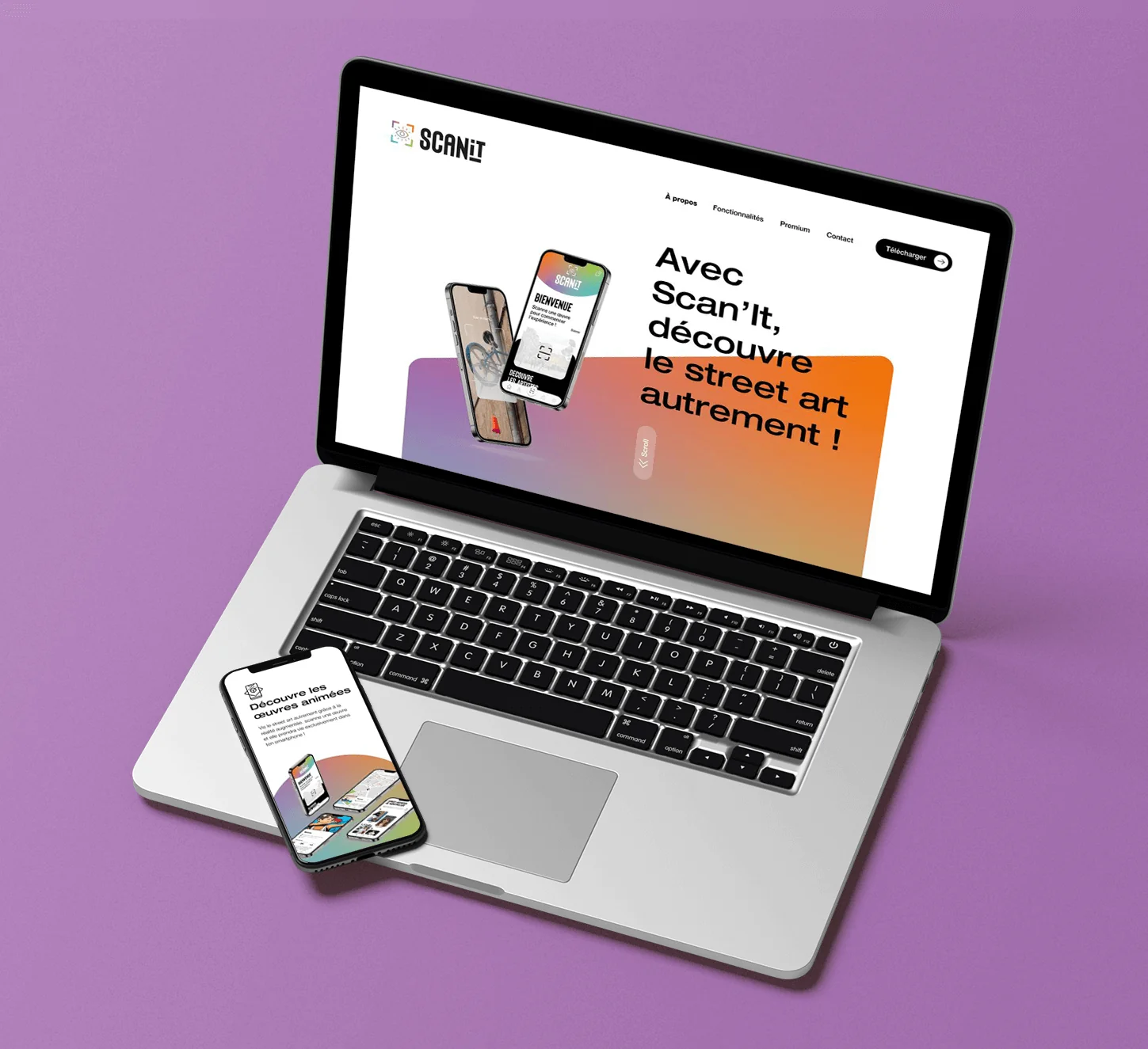 Site web Scan'it — webdesign Marion Gosse