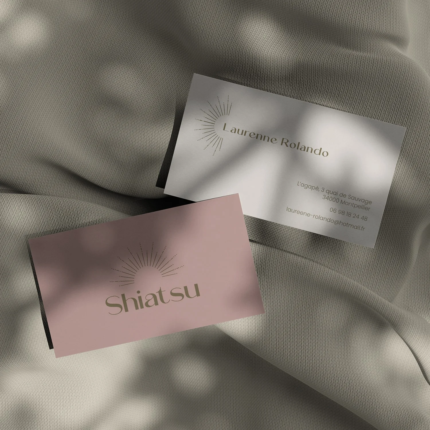 Carte de visite Shiatsu — design par Marion Gosse