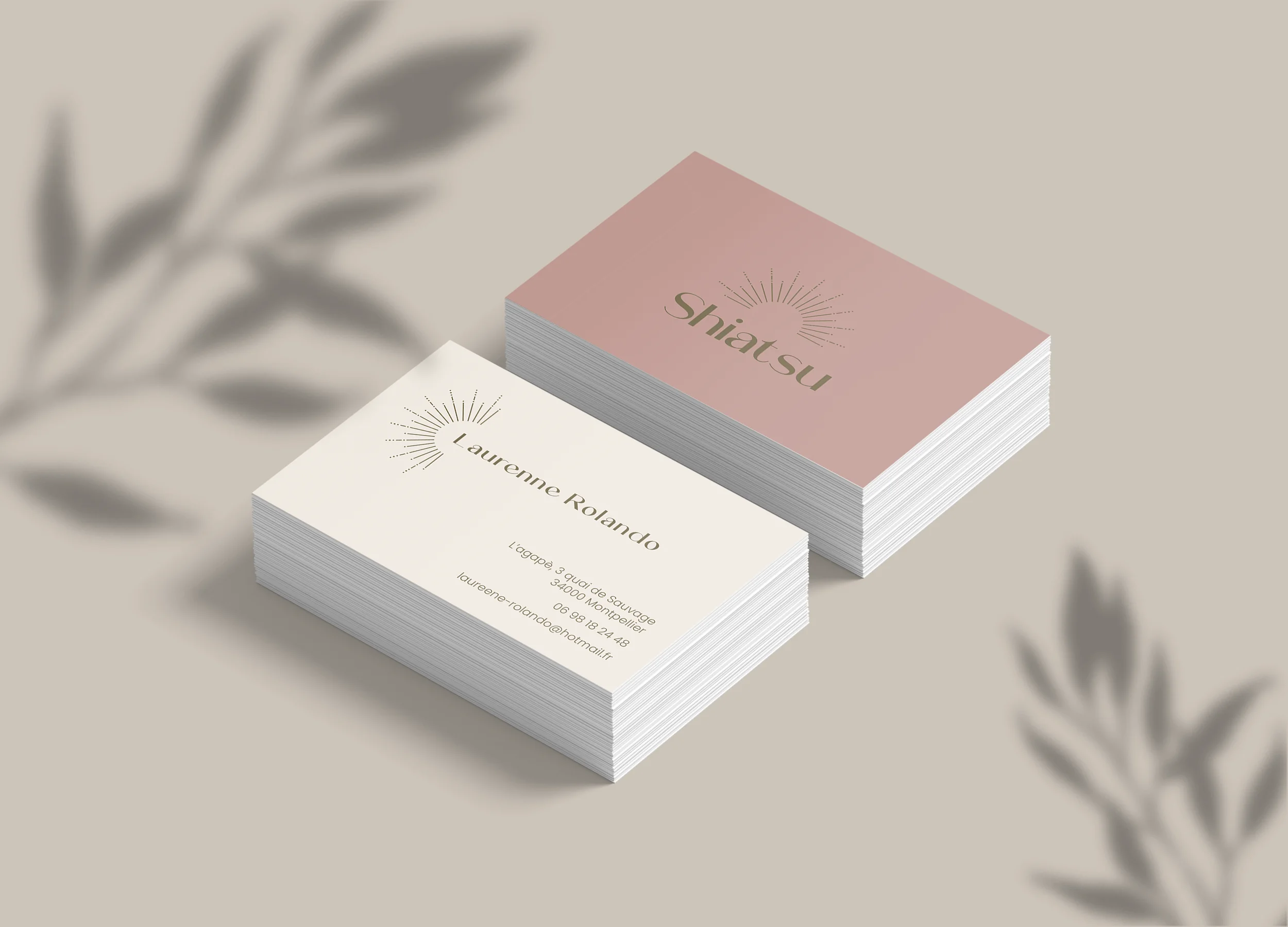 Carte de visite Shiatsu — design par Marion Gosse