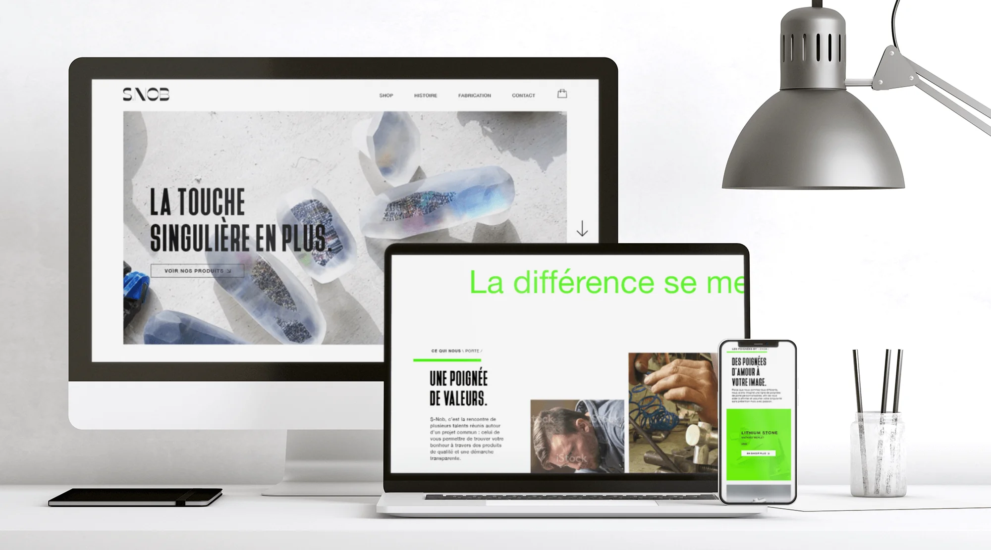 Site web Snob — webdesign Marion Gosse